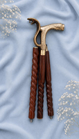Canne de marche en métal avec poignée Cobra, canne artisanale en bois torsadé pour gentleman, canne vintage à tête de serpent, canne décorative en bois