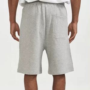 Short de sport en coton éponge français avec logo personnalisé pour hommes, vêtements de sport haute visibilité, taille élastique pour le basket-ball décontracté haut - Product Image 3