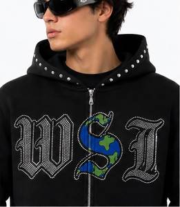 Sweat à capuche oversize pour homme, coupe classique, avec poche avant, en tissu polaire mélangé polyester/coton, anti-boulochage, respirant, style streetwear - Product Image 2