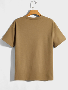 เสื้อยืดแขนสั้นผู้ชายผ้าฝ้าย 100% ระบายอากาศได้ดี ทรงหลวมใส่สบายสำหรับฤดูร้อน - ผ้าแคนวาสคุณภาพดี - Product Image 3