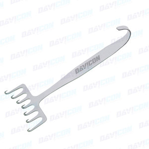 Retractor para Levantamiento de Cejas CORONAL, 7 Puntas Afiladas, Ancho 7 cm, Longitud 18 cm - Product Image 6