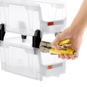 Set di 8 Contenitori Impilabili in Plastica 10,9 X 5,5 X 5,1 Pollici per Organizzazione e Stoccaggio nell'Armadio - Product Image 4