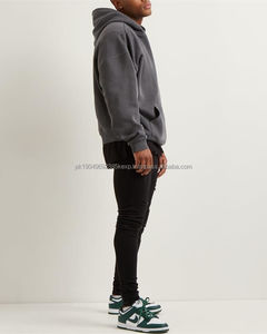 Sweat à capuche personnalisé et surdimensionné pour hommes, fabrication de coton lourd 100% 500gsm, sweat à capuche en éponge française sans ficelle, sweat à capuche imprimé bouffant - Product Image 3