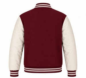 Veste bomber d'hiver de qualité supérieure en gros, broderie personnalisée du logo sur le devant, veste en laine pour homme de haute qualité, coupe-vent et écologique - Product Image 4