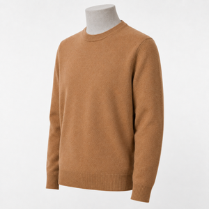 Pull en cachemire élégant pour homme, col rond, respirant, anti-rides, doux, chaud, style polyvalent pour un look décontracté moderne - Product Image 2