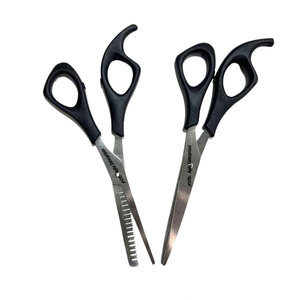 Juego de Tijeras Profesionales de Acero Inoxidable Negro para Cortar el Cabello, Tijeras de Peluquería, Tijeras para Entresacar y Texturizar, 15g, Ecológicas y Reutilizables - Product Image 4