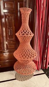 โคมไฟแขวนมาคราเม่สไตล์โบฮีเมียน ผ้าฝ้ายทอมือ สำหรับตกแต่งห้องนั่งเล่นและบ้าน - Product Image 1