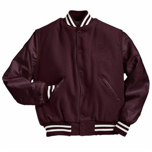 Custom Varsity Letterman <b>Jackets</b> <b>Men</b> Women Wool Canvas <b>Baseball</b> College Embroidery Print Logo Windproof Breathable Eco-Friendly - Product Image 3
