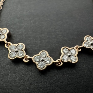 Bracelet tennis en or rose 8K avec diamant rond de laboratoire de 0,66 carat pour femme, bijoux fins, or massif, certifié IGI, design minimaliste - Product Image 5