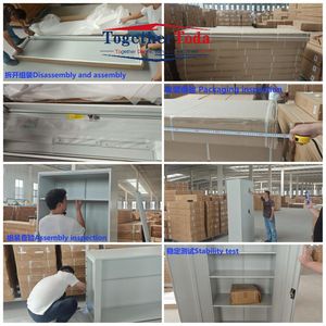 Lemari Penyimpanan Pakaian Logam Baja Dua Lapis Desain Baru untuk Kantor Grosir - Product Image 4