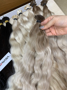 Extensions de cheveux humains vierges de qualité supérieure, 100g, 28 pouces, à pointe plate, lisses naturelles, avec double épaisseur, prix de gros - Product Image 4