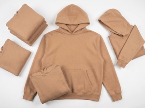 เสื้อฮู้ดผู้ชายสีพื้น ทรงปกติ ผ้าฝ้ายฟลีซ 100% สวมใส่สบายๆ สไตล์ลำลอง เหมาะสำหรับฤดูใบไม้ร่วง รับผลิตแบบ OEM เสื้อฮู้ดแนวสตรีทแวร์ - Product Image 5
