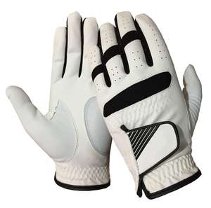 Custom OEM Men's Cabretta Leather Golf Gloves with <b>Hook</b> & Loop Closure High Grip Performance Sweat Resistant for <b>Outdoor</b> Sports - Product Image 1