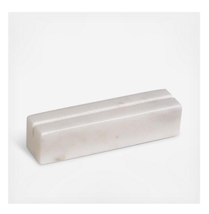 Nuevo y moderno soporte/estante rectangular para tarjetas de mármol blanco natural, producto de alta calidad con logotipo personalizado al por mayor - Product Image 2