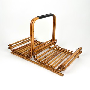 Estante para revistas con asa, estantes de almacenamiento de ratán para guardar revistas, soporte para periódicos. - Product Image 3