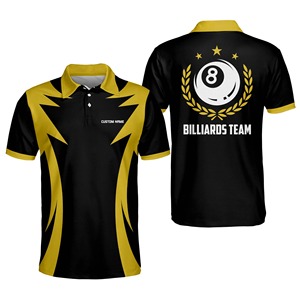 Camiseta de Billar para Hombre, Manga Corta, Color Sólido, Nombre Personalizado, Secado Rápido, Poliéster/Algodón, Diseño Deportivo Informal - Product Image 5