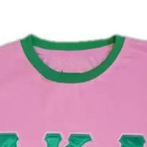 Camiseta de Lujo para Mujer AKA, Negra, de Algodón Premium, Cuello Redondo, Manga Corta, con Letras AKA, Camiseta de Moda de la Hermandad Griega - Product Image 5