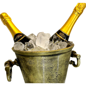 Antique Finish Metal <b>Ice</b> Bucket With Surface Ideal For Vintage Decor And Farmhouse Themed Outdoor Parties Gold Color Plated - Product Image 6