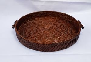 Bandeja de mimbre pequeña y elegante, accesorio de alta calidad con asa, artesanías de mimbre adecuadas para almacenamiento desde Vietnam - Product Image 3