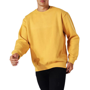 Plain <b>men</b> sweatshirt <b>pullover</b> crewneck soft cotton fleece winter wear long sleeve relaxed comfortable daily outfit casual gym - Product Image 3