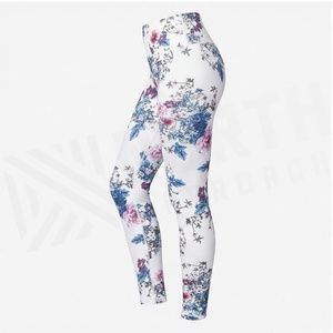 Leggings de yoga taille haute à imprimé floral North Approach, extensibles dans quatre directions, en Spandex et Polyester, pour femme - Product Image 3