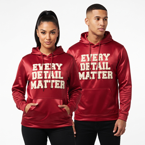 Custom Shiny <b>Polyester</b> Chenille Embroidery Hoodie Unisex Sports Pullover Training Hoodies <b>100</b>% <b>Polyester</b> Sportswear Hoodie Top - Product Image 1