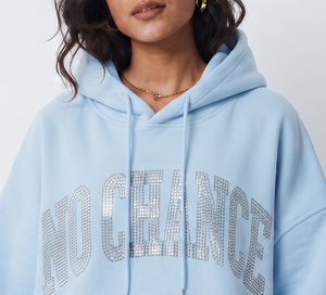 Women Rhinestone Fleece Hoodies Casual 100% Polyester Heavy <b>Weight</b> Drop Shoulder Oversize Winter Street Wear Sweat Hoodies - Product Image 4