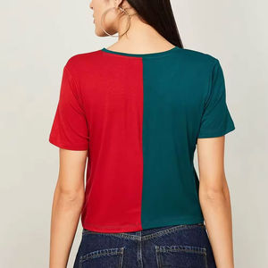 T-shirts courts d'été pour femmes de haute qualité - Design patchwork, séchage rapide et respirant, vêtements décontractés écologiques - Product Image 3