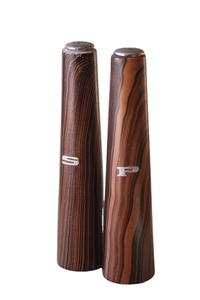 Modern Factory Direct Supply Wooden Premium Manual Salt <b>and</b> Pepper Grinder Wooden Pepper Mill with Lid - Product Image 3