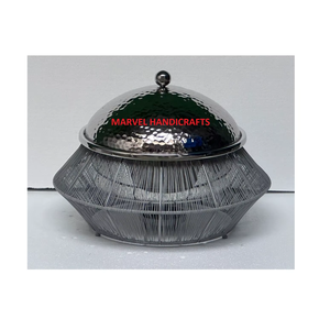 Casseroles de service en fil de fer style Wabi-sabi |   Ensemble de casseroles et chauffe-plats en acier inoxydable pour service artisanal, style Golfe - Product Image 3
