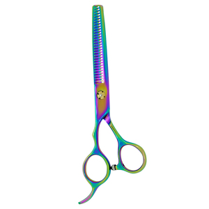 Ciseaux de coiffure Cobalt à dents 32 en acier inoxydable pour effilage des cheveux, usage manuel, pour salons de beauté et usage domestique, finition plasma - Product Image 2