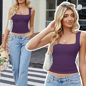 Vêtements de sport confortables pour femmes, débardeur, vêtements de sport à bas prix en stock, débardeur court pour femmes - Product Image 6