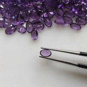 Aigue-marine naturelle africaine violette 6x4MM taille ovale, qualité exceptionnelle, pierre précieuse en vrac Red Mountain Gems pour la fabrication de bijoux - Product Image 5