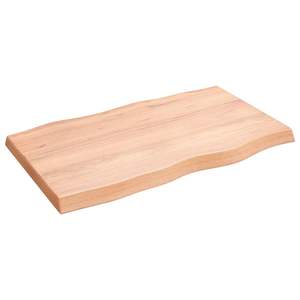 Plateau de table en bois de chêne massif brun clair 39,4 x 23,6 pouces pour tables à manger - Product Image 3