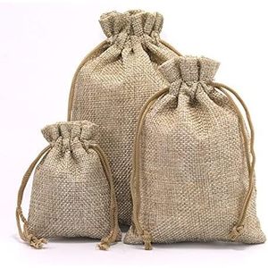2025 personnalisé 50 pièces 4 "x 5.5" pochettes à bijoux en toile de jute Logo imprimé cordon sacs d'emballage cadeau pour les fêtes et les faveurs - Product Image 2