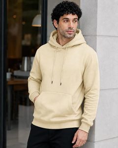 Sudadera con Capucha para Hombre, Corte Regular, Color Sólido, con Bolsillo Delantero, Felpa Francesa de Algodón, Estilo Casual para Otoño - Product Image 3