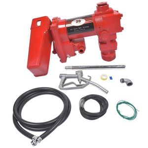 Pompa di Trasferimento Carburante Rossa di Alta Qualità 12 Volt 20 GPM con Kit Ugello per Auto, Camion, Trattore, Diesel, Benzina, Cherosene, Cavo da 6m, Garanzia 1 Anno - Product Image 3