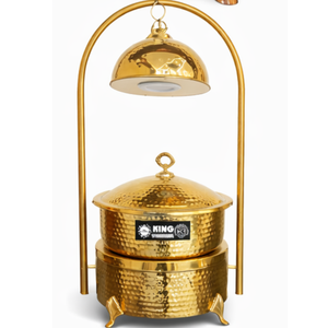 Plat à réchaud en or ou en laiton - Product Image 4