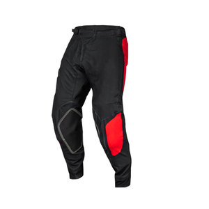 Pantalon de moto pour homme, noir et rouge, respirant, toutes saisons, vêtements de course - Product Image 1