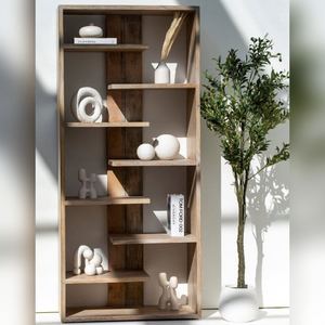 Estante de Exhibición de Madera Vandana Altis Terra, Diseño Moderno y Minimalista de Almacenamiento en Madera Sólida - Product Image 3