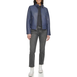 Veste en cuir de vachette premium pour femmes, style motard élégant, vêtement d'extérieur tendance pour l'hiver, manteau en cuir véritable - Product Image 6
