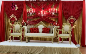 Juego de Sofás de Trono Italiano Clásico para Bodas de Rey y Reina, Juego de Sofás para Escenario de Boda Indio, Sofá Nupcial de Diseño Moderno para Escenario de Boda, Canadá - Product Image 3
