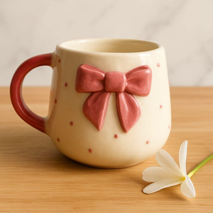 แก้วเซรามิคลายหัวใจสไตล์วินเทจ แก้วกาแฟลายจุด ผู้จำหน่ายขายส่ง แก้วชาเซรามิคเพ้นท์ลายด้วยมือ สำหรับเป็นของขวัญวันวาเลนไทน์ ร้านกาแฟ - Product Image 5