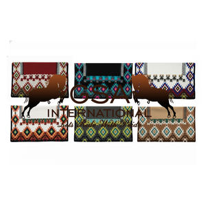 Mantas de montura occidental personalizadas de lana 100% de Nueva Zelanda, tamaño 34X42, extragrandes, para deportes ecuestres y competición. - Product Image 6