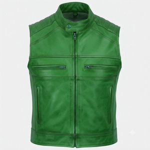 Latest Design Wholesale Cheap Price <b>Men</b> <b>Leather</b> <b>Vest</b> Comfortable Breathable <b>Leather</b> <b>Vest</b> Made In Pakistan Design Your Own Logo - Product Image 5