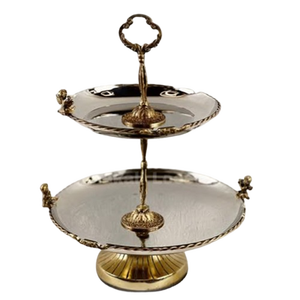 Handcraft Design Aluminum Cake Stand With Round Plate Cake Tools <b>Baking</b> ware <b>Accessories</b> Metal Cake Decorative Stand - Product Image 1