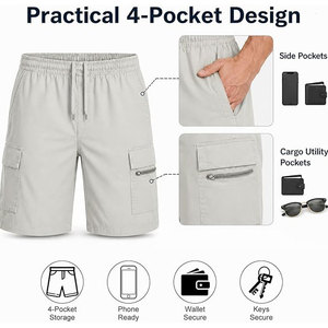 New Arrival Breathable Soft Lightweight High Performance Best Service Custom Multi Pocket Casual Street Style Men Cargo Shorts - Product Image 3