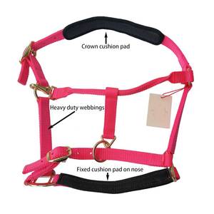Harnais tissé pour cheval avec boucles dorées et sangles réglables en plusieurs couleurs pour l'équitation - Product Image 5