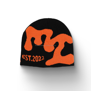 Unisex Beanie Hat <b>Letter</b> Pattern Jacquard Knit 100% <b>Acrylic</b> Street Style Casual Adult 56-58CM Winter Cap - Product Image 2