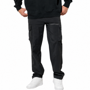 Pantalons cargo pour hommes personnalisés, multi-poches, coupe ample, taille élastique, pantalons tactiques streetwear, fabricants et fournisseurs de vêtements OEM - Product Image 3